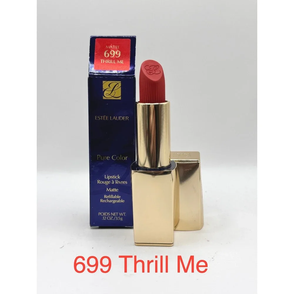 Estee Lauder Pure Color Matte Lipstick 699 Thrill Me Red NEW